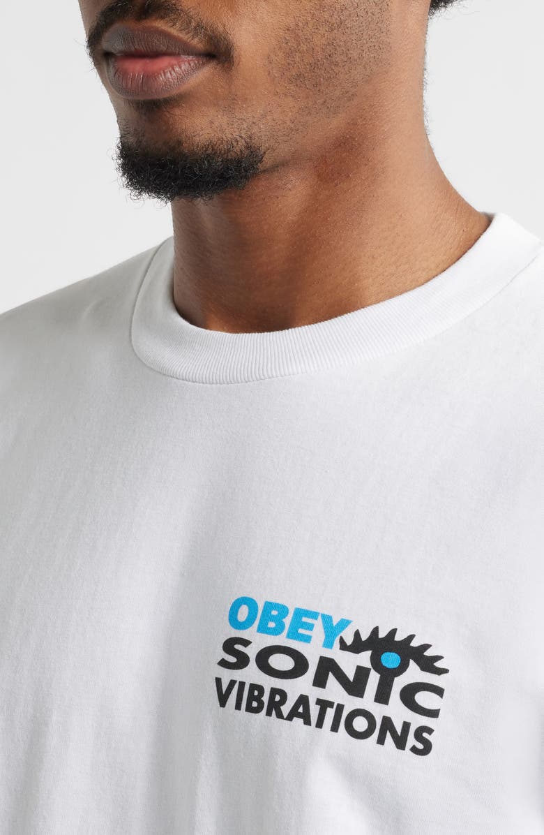 Obey Sonic Vibrations Cotton Graphic T-Shirt, Alternate, color, 