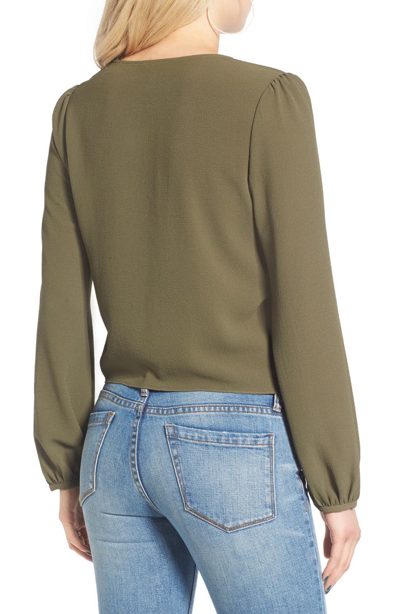 Leith Tie Front Top, Alternate, color, 