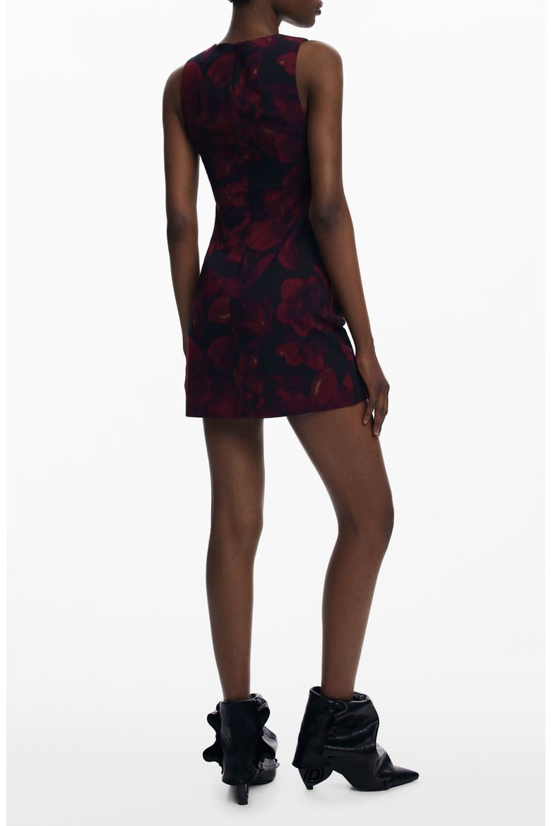 Ruched Sleeveless Minidress, Alternate, color, DARK RED