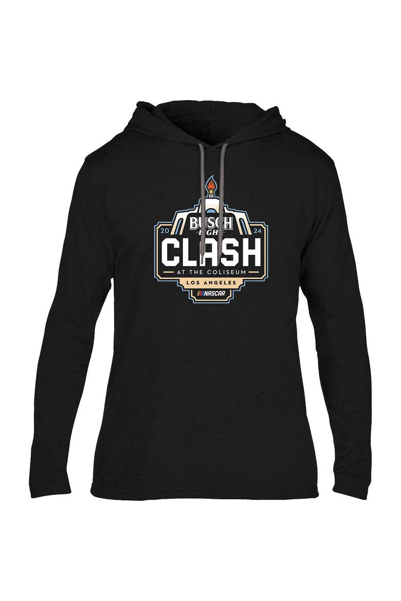 Men's Checkered Flag Sports  Black 2024 Clash at the Coliseum Pullover Hoodie, Alternate, color, Black
