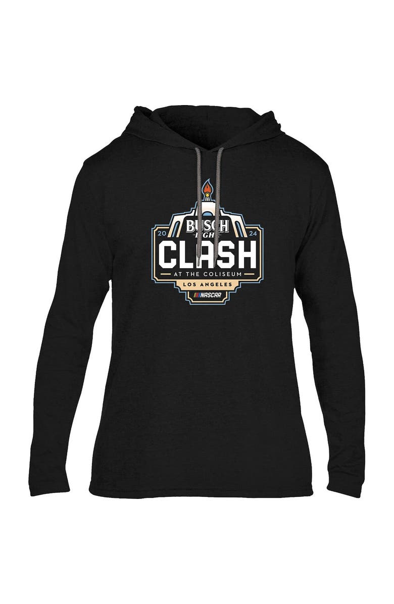 CHECKERED FLAG Men's Checkered Flag Sports Black 2024 Clash at the Coliseum Pullover Hoodie, Alternate, color,