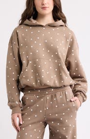 BP. Printed Oversize Bubble Hem Hoodie