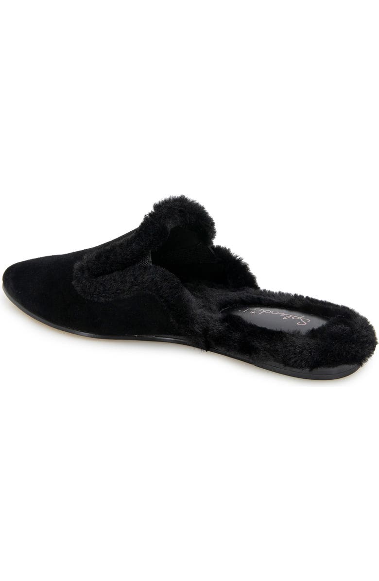 Splendid Liza Pointed Toe Mule, Alternate, color, Black Fur