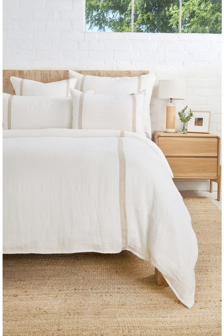 Rory Linen Sham, Alternate, color, WHITE/ FLAX