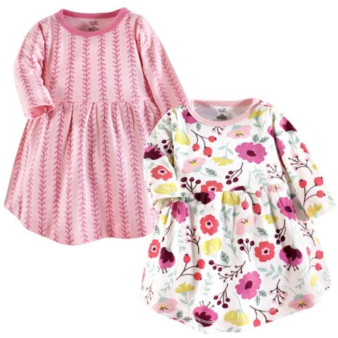 2Pk Long Sleeve Organic Dresses (Toddler, Little Kid & Big Kid)