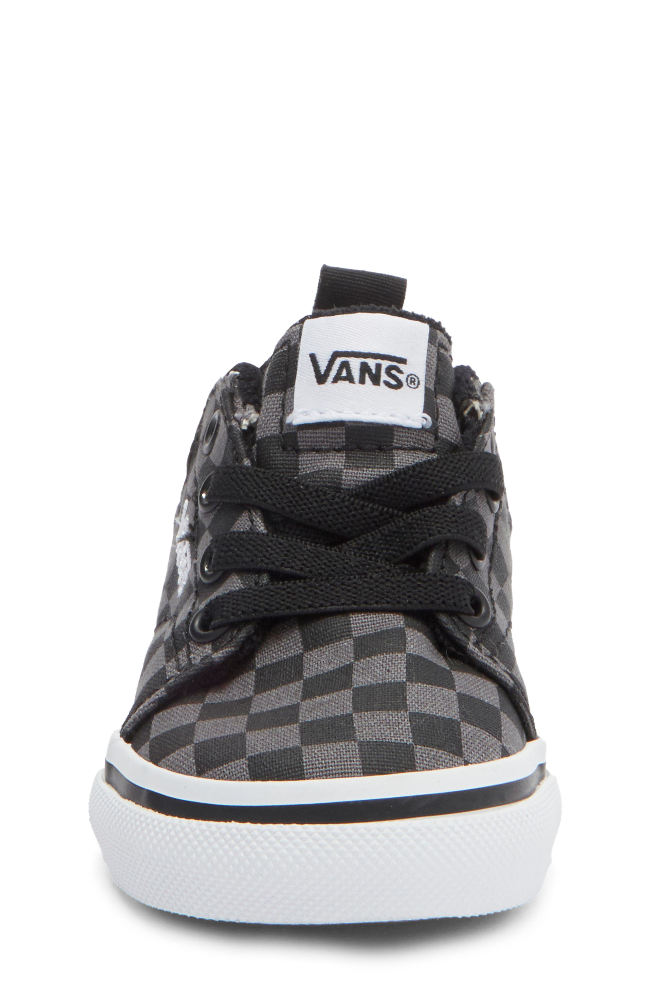 Vans Kids' Seldan Slip-On Sneaker, Alternate, color, Checkerboard Black/Pewter