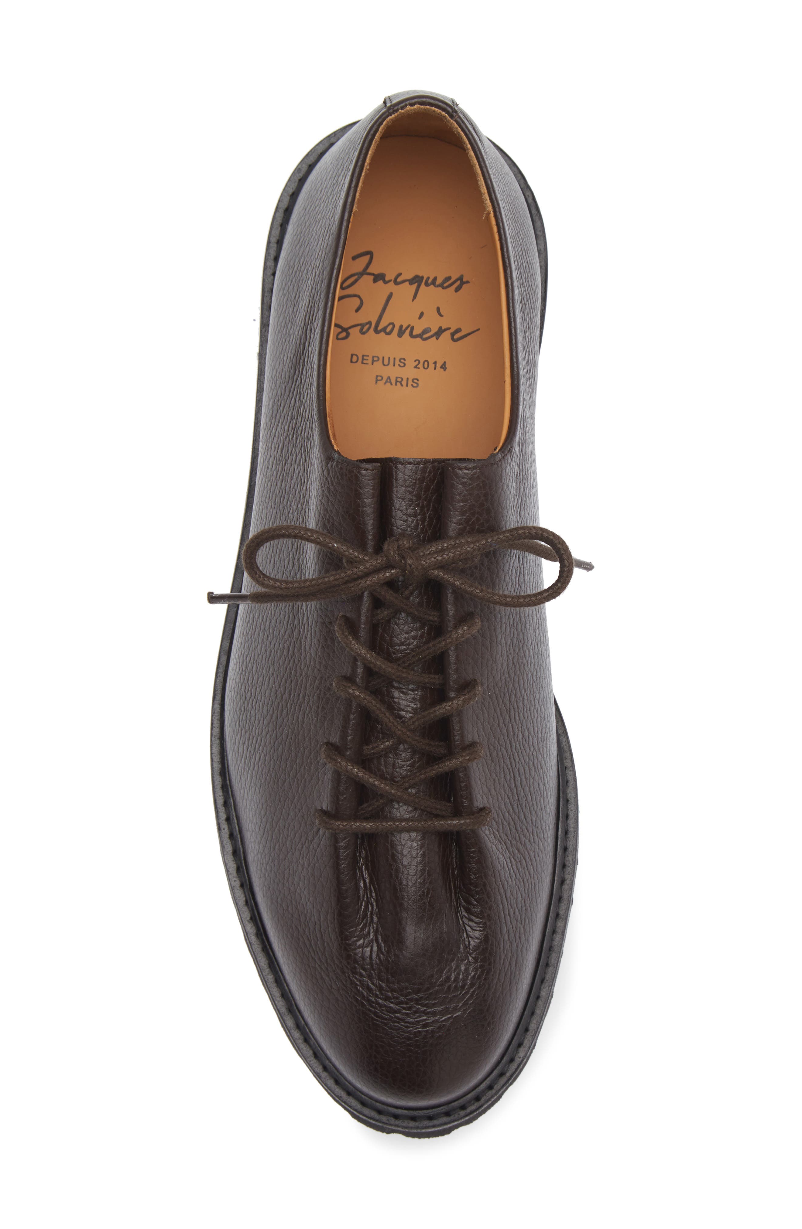 Edouard Lug Sole Wholecut Shoe, Alternate, color, EBANO