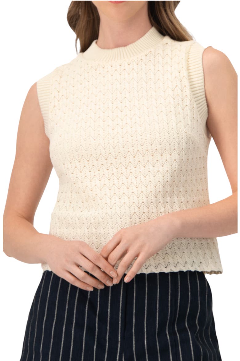 Sleeveless Knitted Top, Main, color, Natural