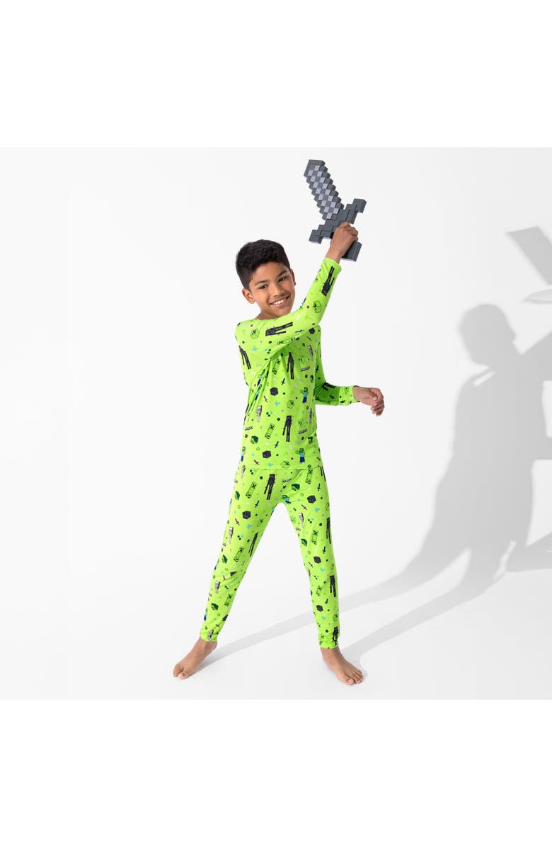 Bellabu Bear Kids' Minecraft Mob Squad Set of 2 Piece Pajamas, Alternate, color, Minecraft Mob Squad