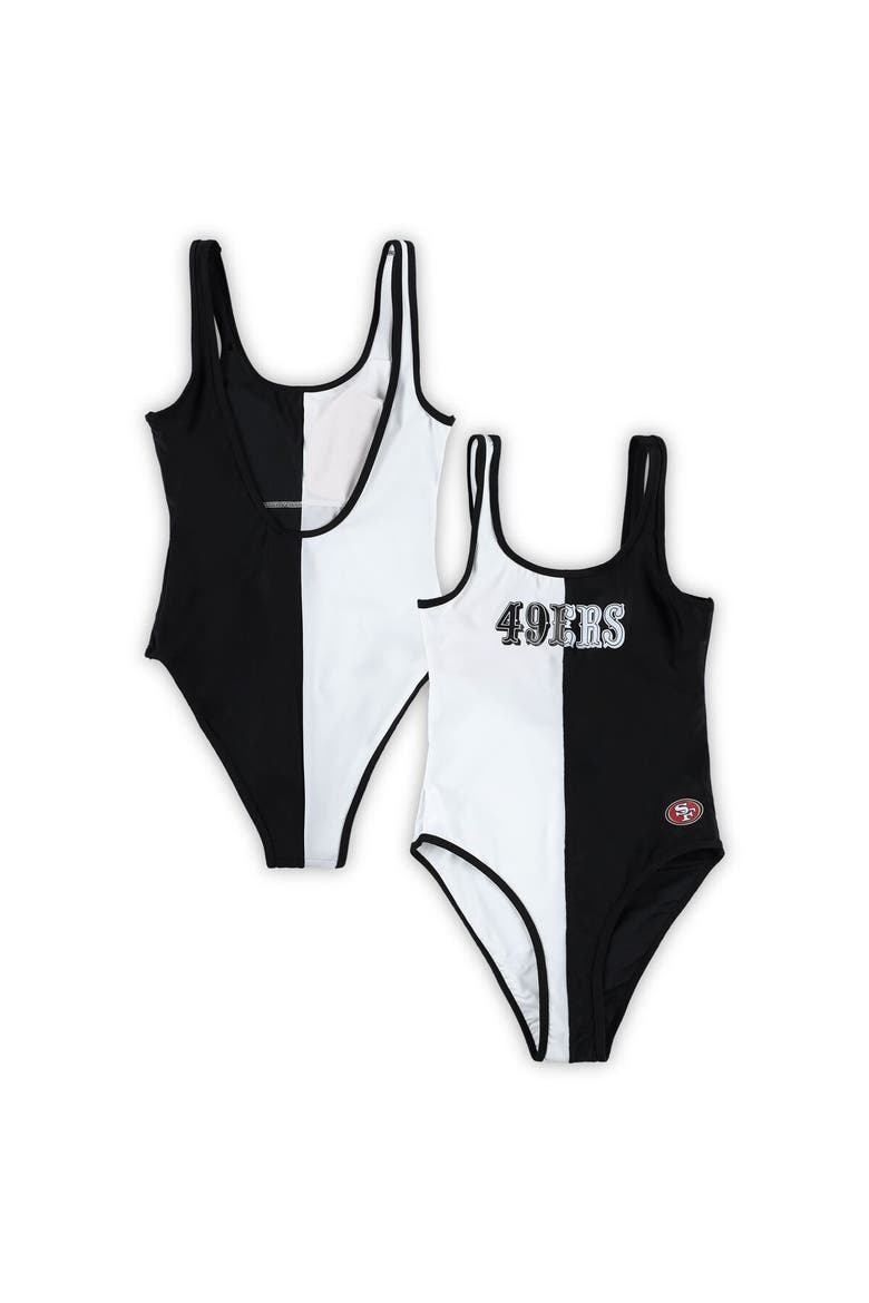 Women's G-III 4Her by Carl Banks Black/White San Francisco 49ers Last Stand One-Piece Swimsuit, Main, color, Black