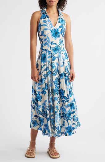 Adelyn Rae Lenni Floral Print Halter Dress