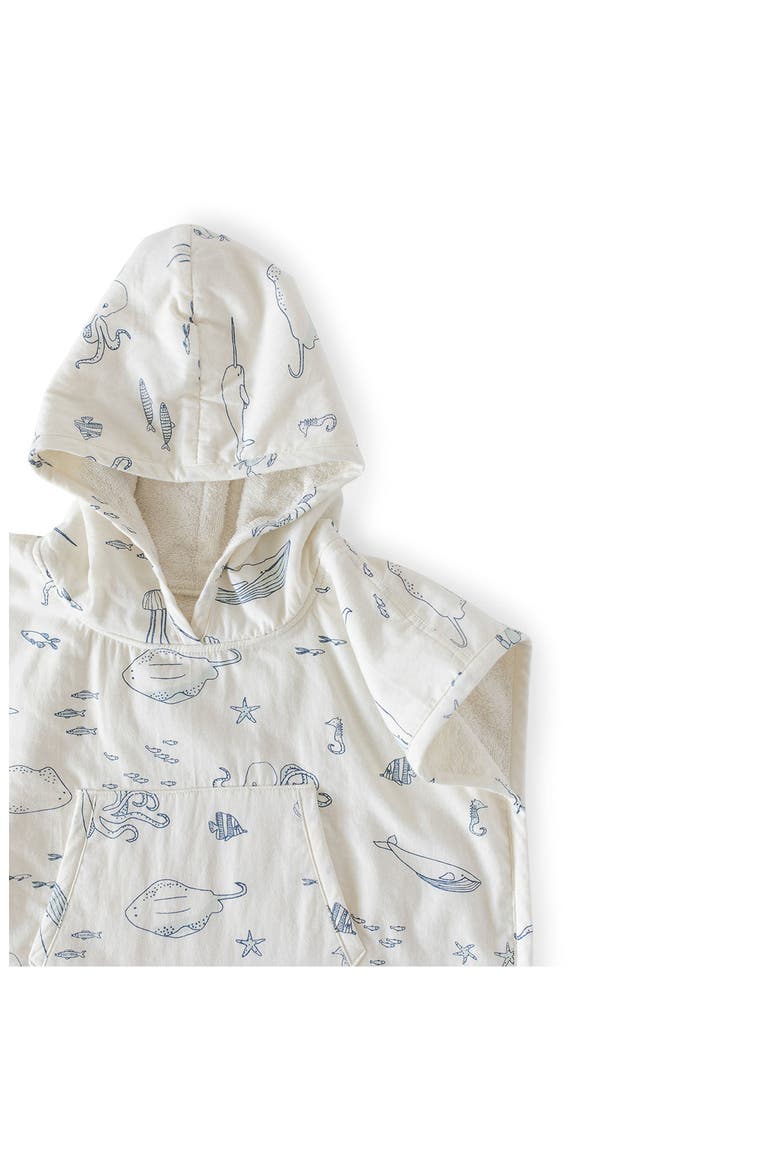 Organic Cotton Hooded Towel Poncho, Alternate, color, LIFE AQUATIC