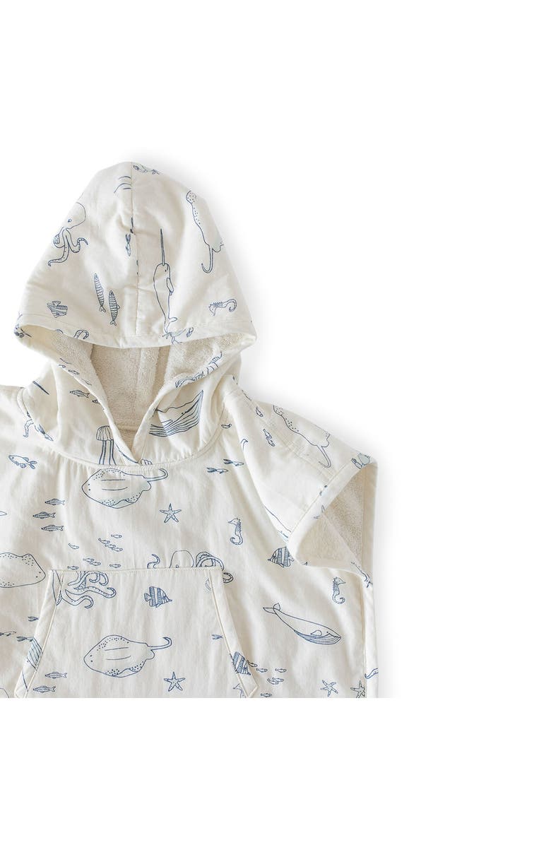 Pehr Organic Cotton Hooded Towel Poncho, Alternate, color, Life Aquatic