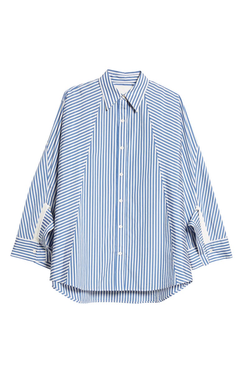 3.1 Phillip Lim Oversize Cascade Cuff Stripe Button-Up Shirt, Alternate, color, 