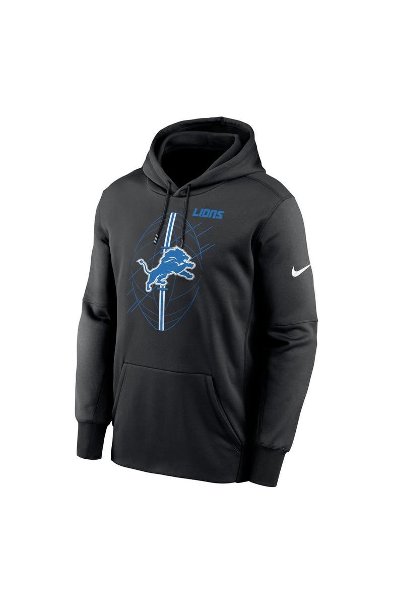 Nike Men's Nike Black Detroit Lions Team Performance Pullover Hoodie, Alternate, color, 