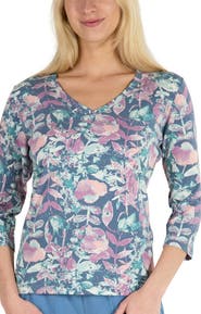 UV Skinz 3/4 Sleeve V-Neck R&R Tee