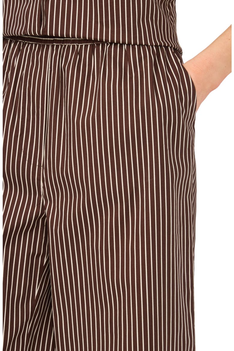 Striped Pull On Pants with Side Slits, Alternate, color, CHICORY COFFEE