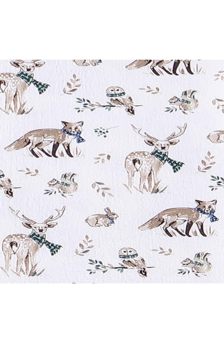 Eddie Bauer Woodland Friends Cotton Flannel Sheet Set, Alternate, color, White