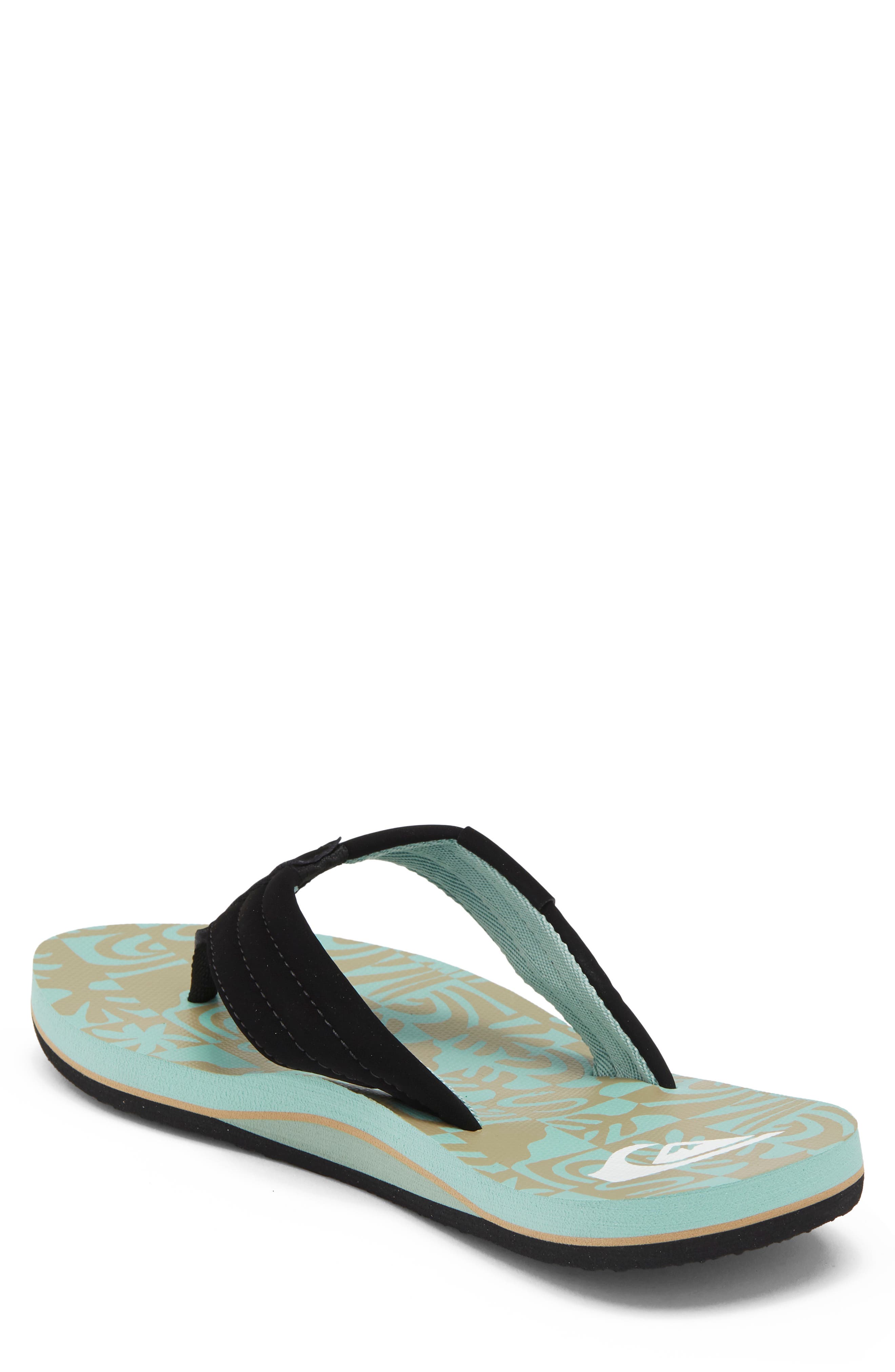 Moncata Layback Flip Flop, Alternate, color, BLACK/ DARK GREEN/ DARK BROWN