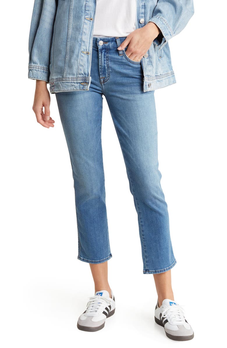 7 For All Mankind Kimmie Crop Straight Leg Jeans, Main, color, 