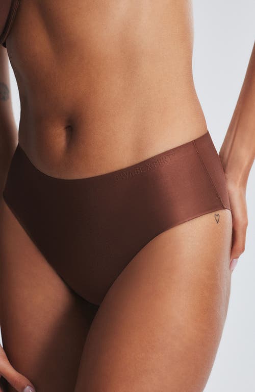 Savage X Fenty No Show Hipster Briefs In Brown