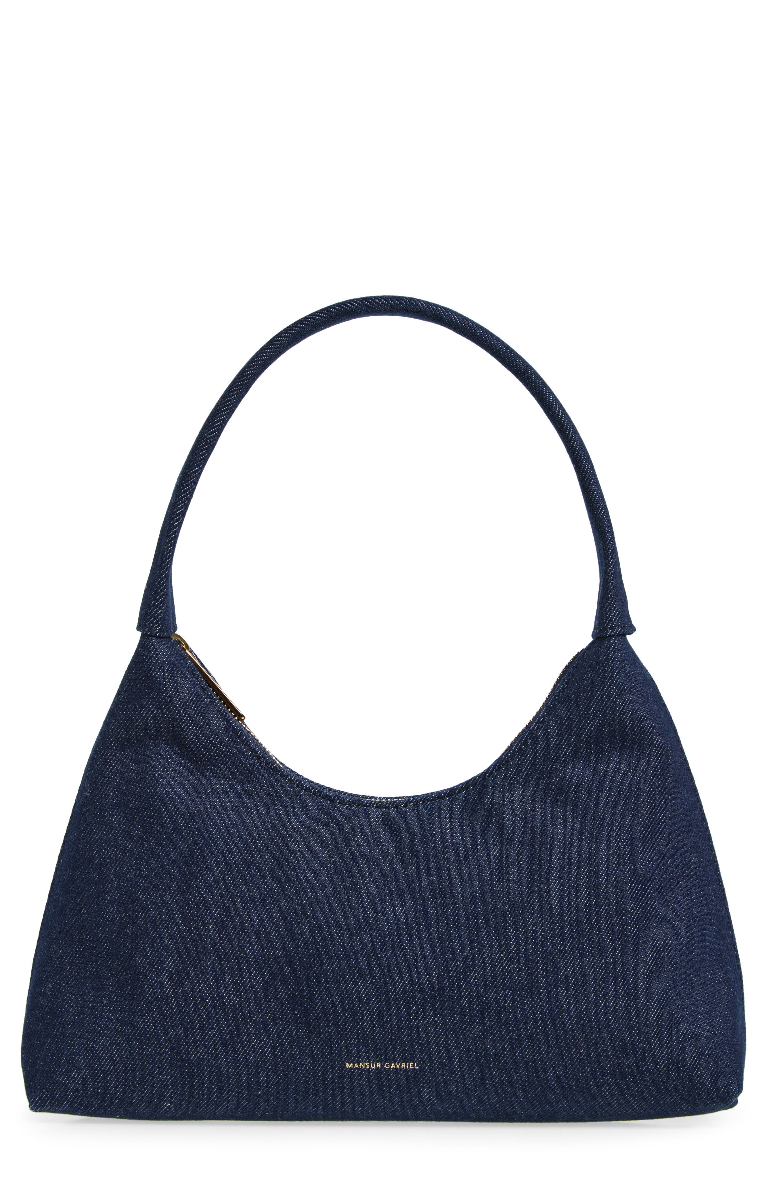Mini Candy Denim Hobo Bag, Main, color, DARK BLUE