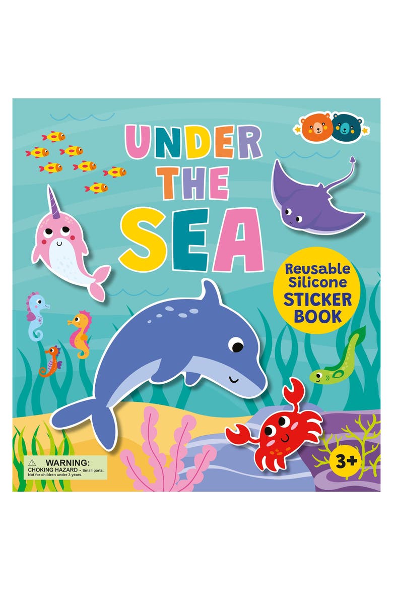 Reusable Silicone Sticker Book, Under The Sea, Kids 3+, Main, color, Multicolored