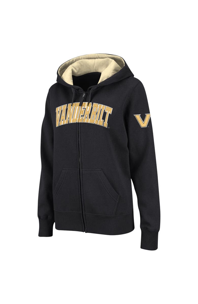 COLOSSEUM Women's Colosseum Black Vanderbilt Commodores Arched Name Full-Zip Hoodie, Alternate, color, Black