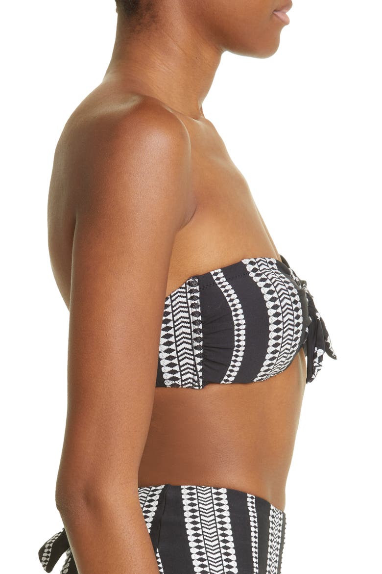 Luchia Bandeau Bikini Top, Alternate, color, BLACK