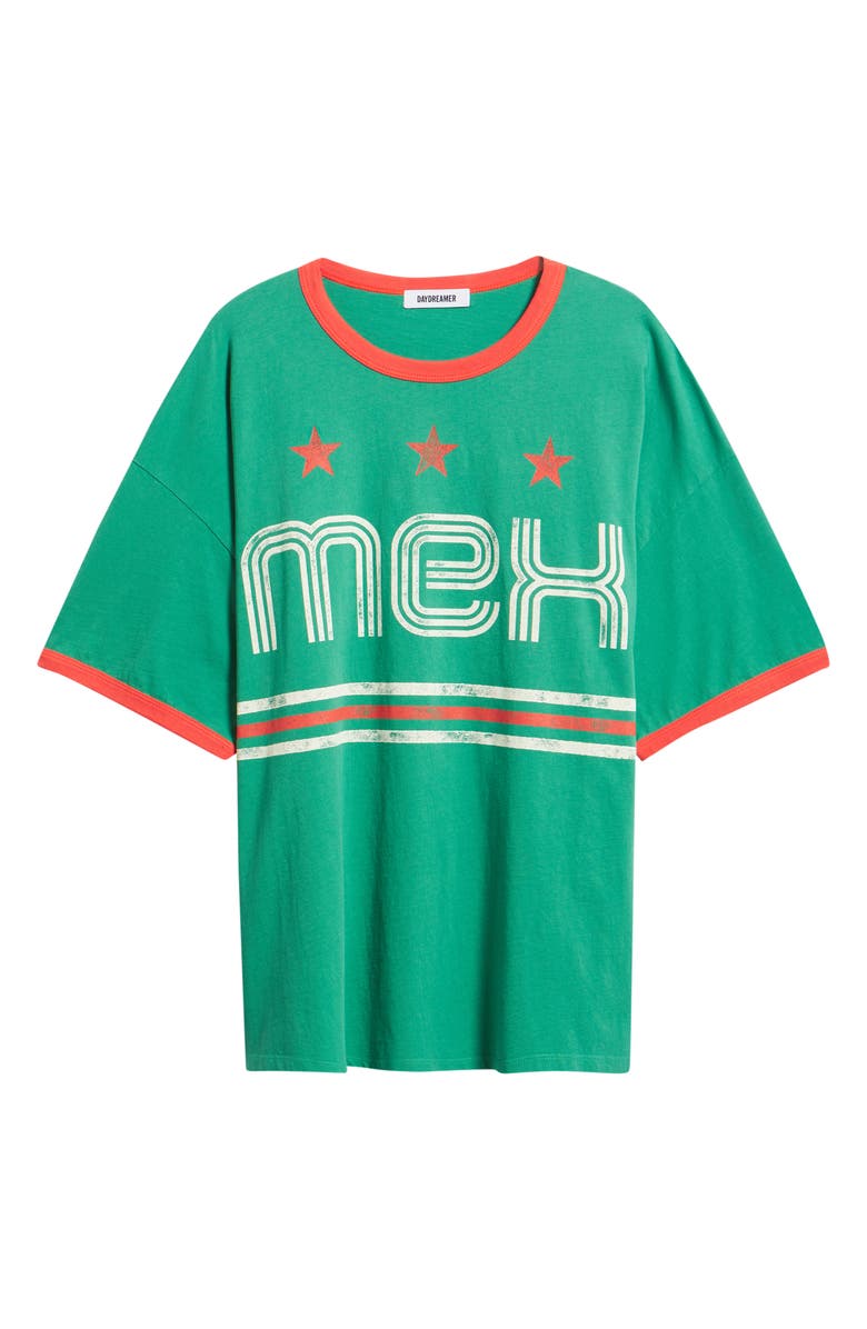 Daydreamer Mexico World Cup Oversized Ringer Graphic T-Shirt, Alternate, color, Jade Combo