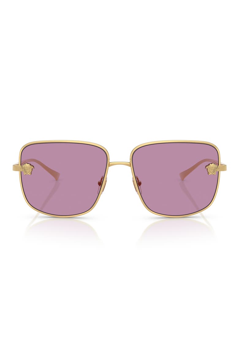 59mm Square Sunglasses, Main, color, GOLD/ PINK