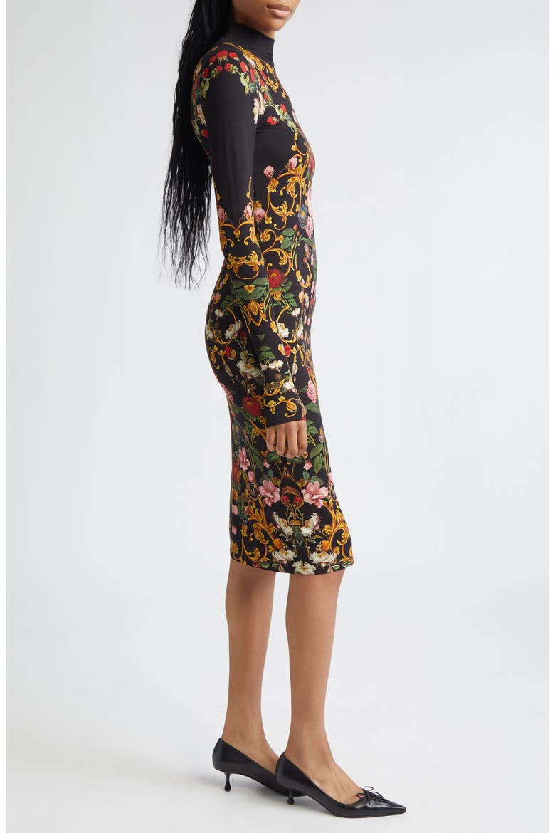 Delora Turtleneck Long Sleeve Body-Con Midi Dress, Alternate, color, EVERMINE