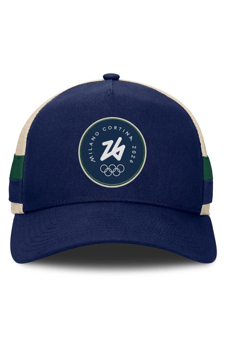 FANATICS Men's Fanatics Navy/Cream Milano Cortina 2026 Winter Olympics Prestige A-Frame Adjustable Hat, Alternate, color, Navy