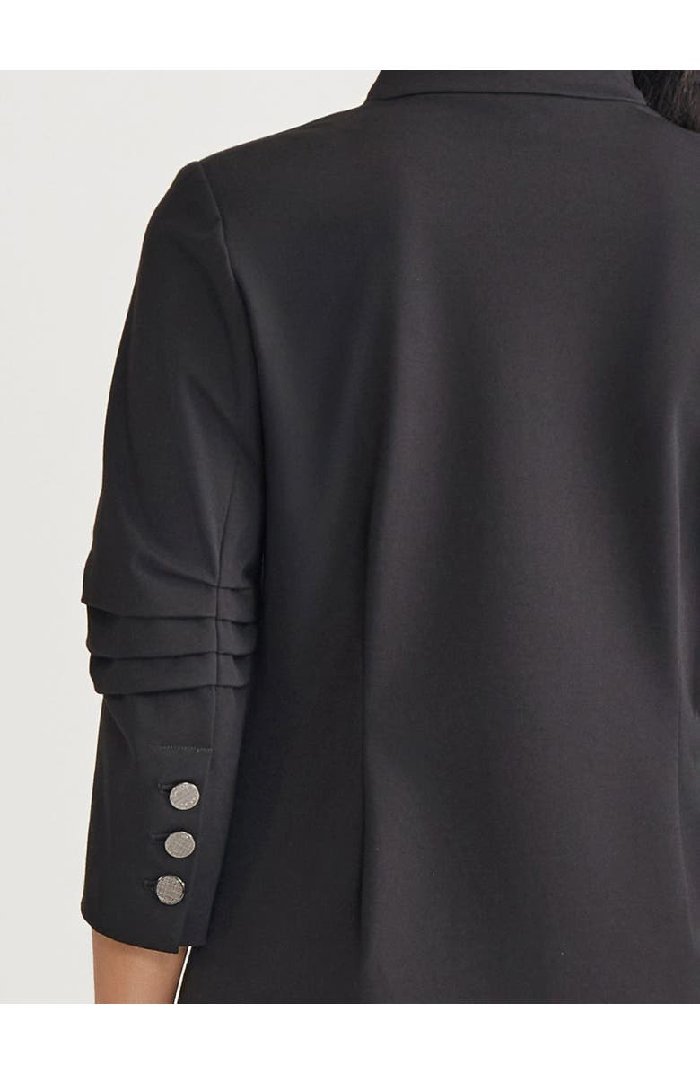 Misook Tailored LuxeStretch Ponte Blazer, Alternate, color, Black