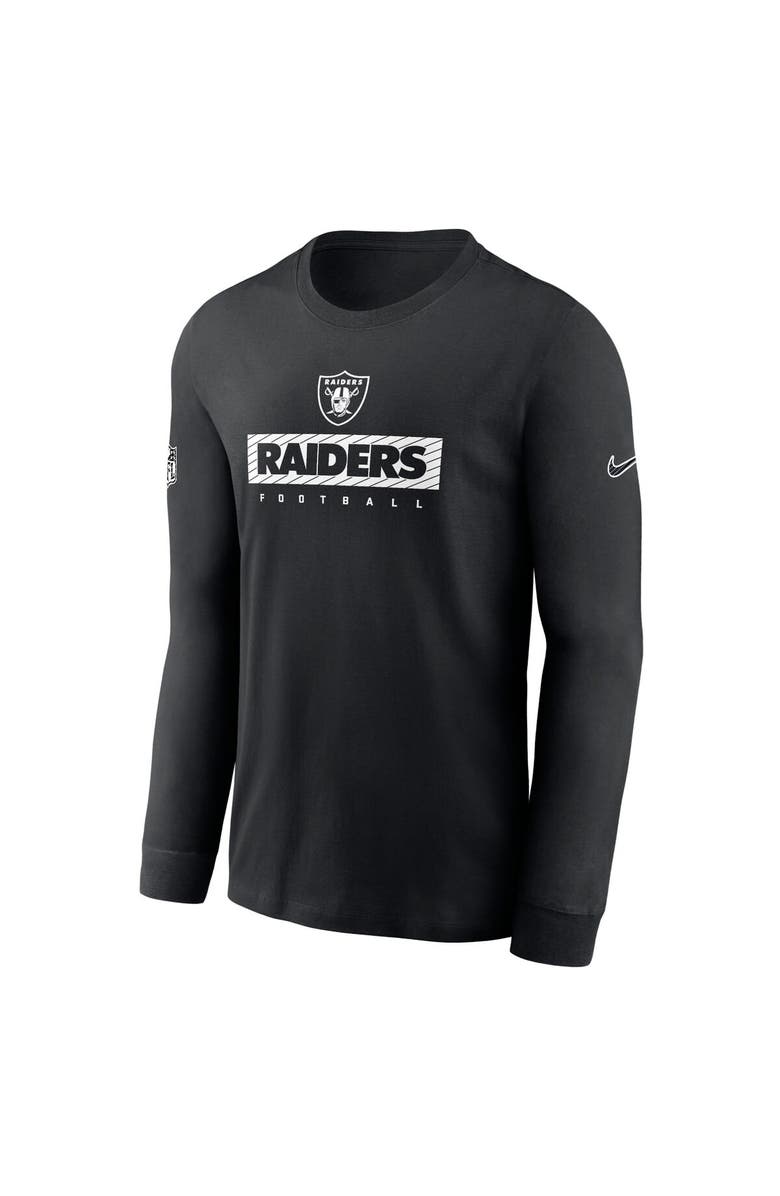 Nike Men's Nike Black Las Vegas Raiders Sideline Performance Long Sleeve T-Shirt, Alternate, color, 