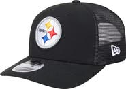 New Era Men's New Era Black Pittsburgh Steelers Main Trucker 9SEVENTY Stretch-Snap Hat