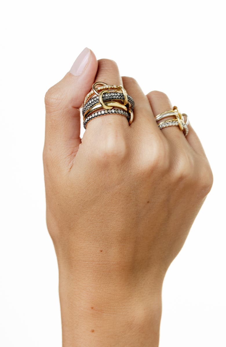 Spinelli Kilcollin Leo Mix Diamond Linked Rings, Alternate, color, 