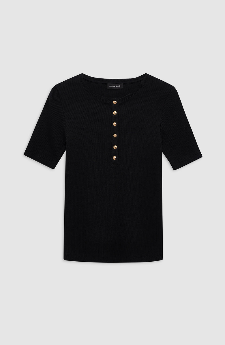 ANINE BING Alessia Tee, Alternate, color, Black