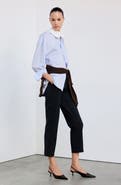 MANGO Pinstripe Straight Leg Pants
