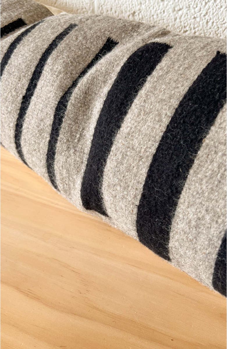 Loom Imports Lumbar Pillow No. 3 - Cover Only, Alternate, color, Grey, Black