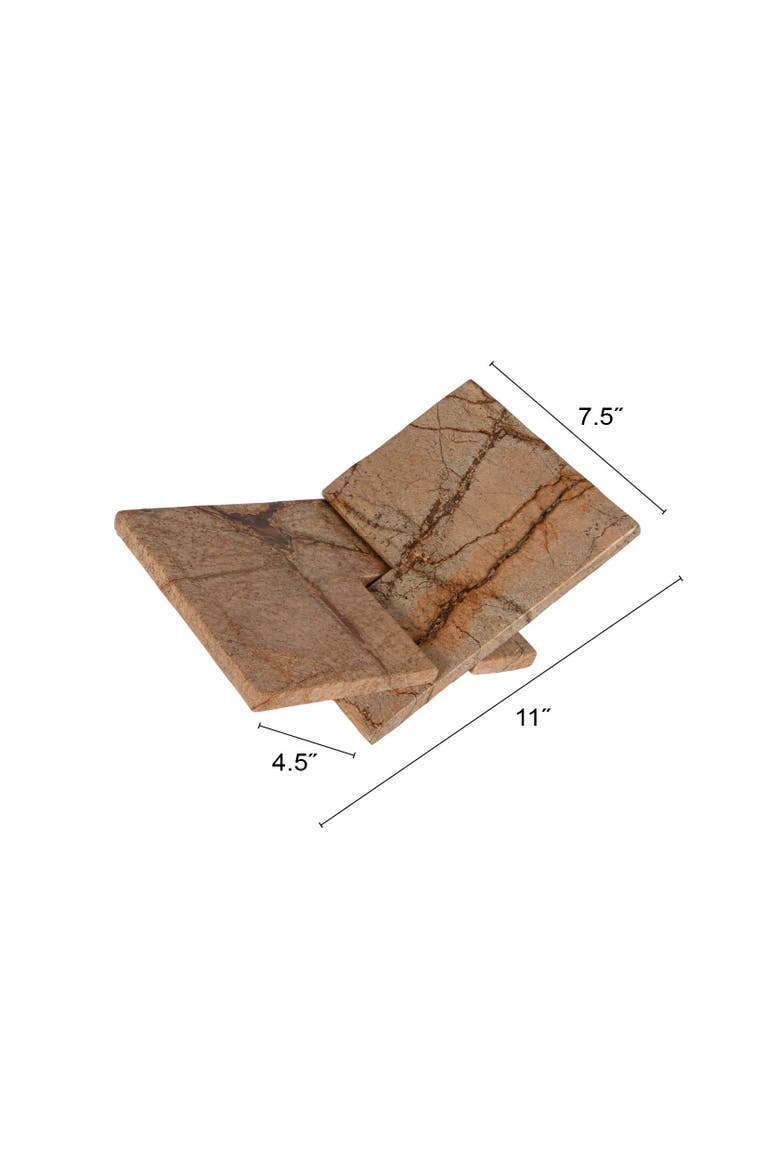 Decorative Marble Book Holder, Sage Green, Alternate, color, Brown