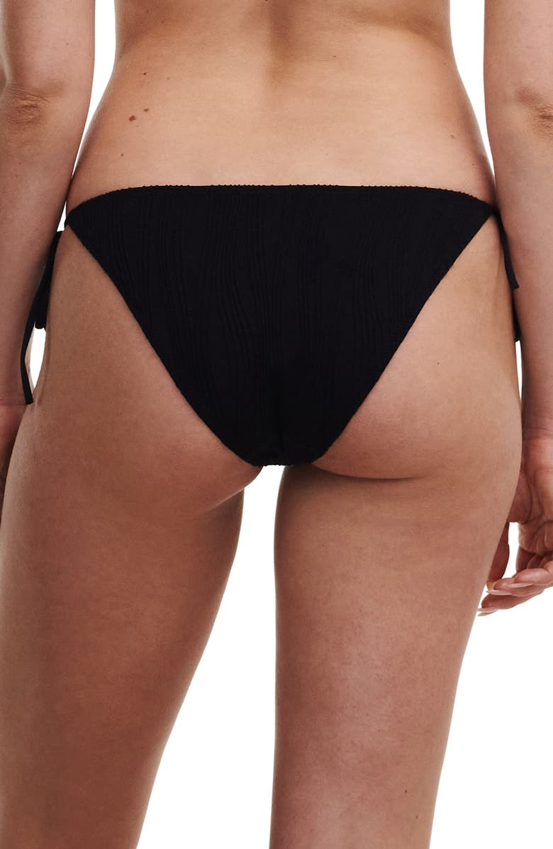 CHANTELLE PULP Jacquard Bikini Bottoms, Alternate, color, Black