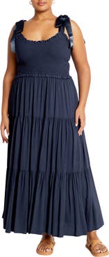 City Chic Cosmopolitan Tie Strap Sundress