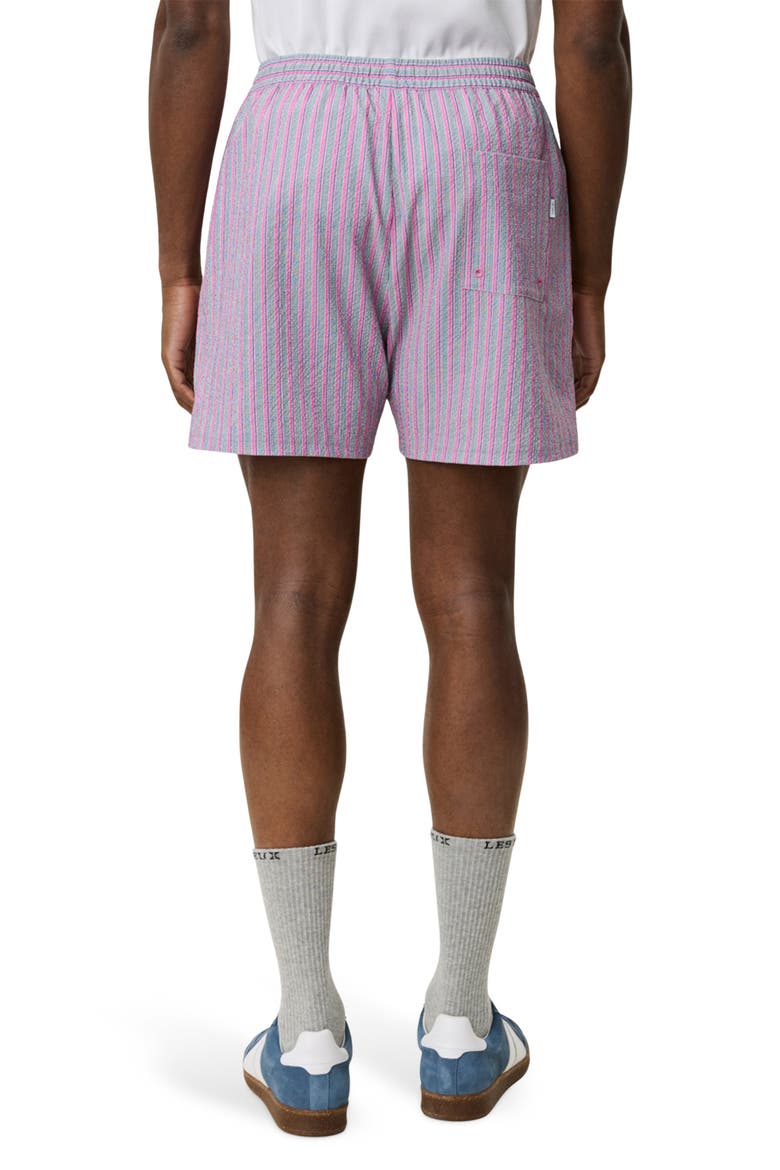 Stripe Seersucker Swim Shorts, Alternate, color, CROCUS PINK