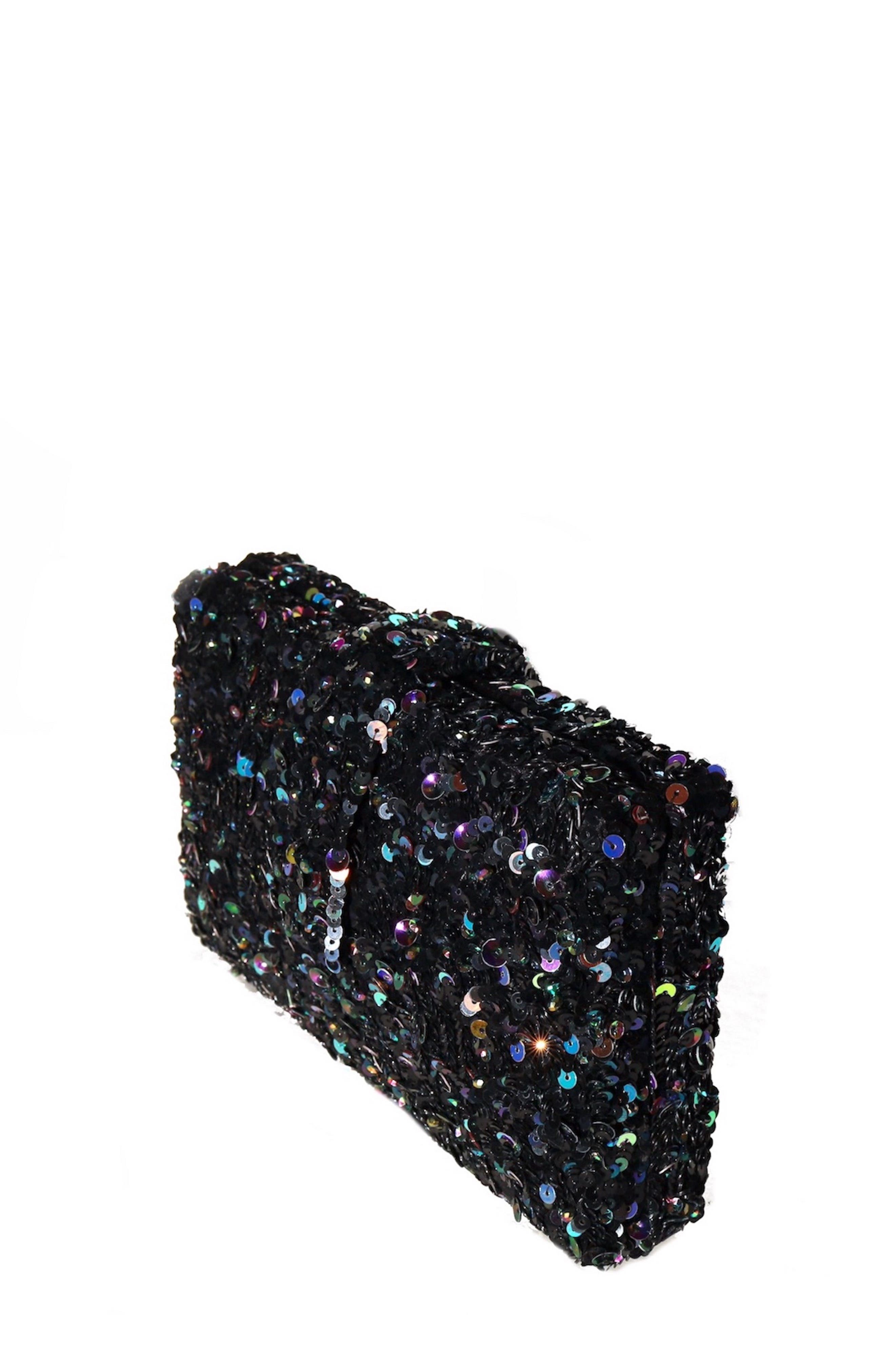 Simitri Garnet Kitsch Clutch, Alternate, color, Black