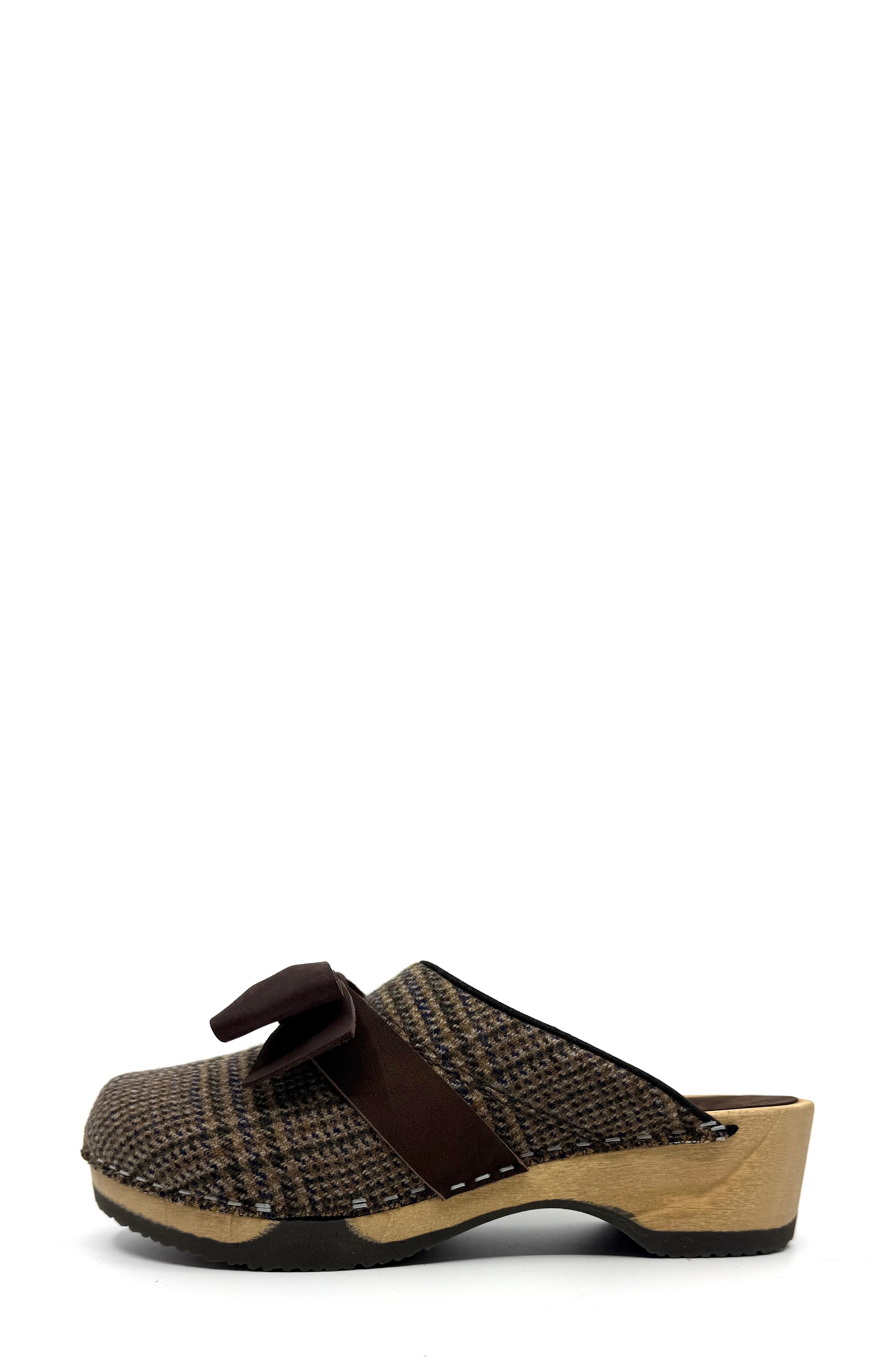 KUNSTEN Embla Bow Clog, Alternate, color, Harris Tweed