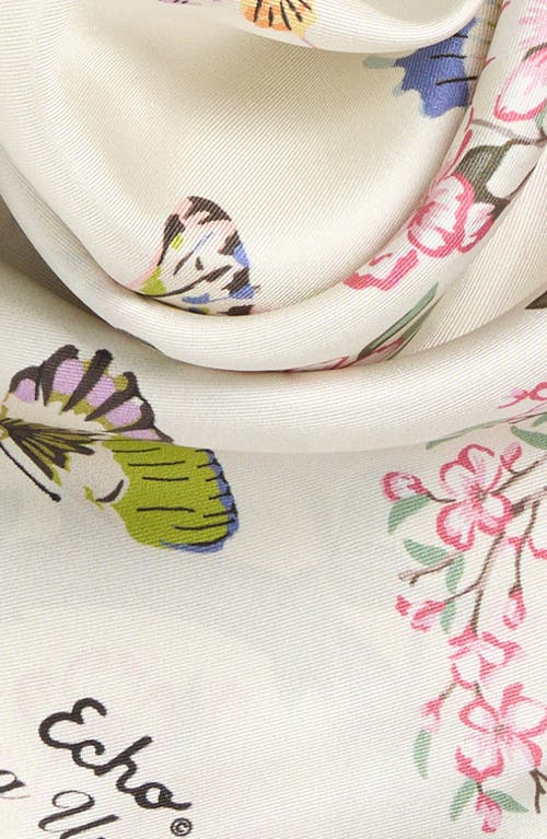 Echo Spring Unfolding Silk Square Scarf In Cream