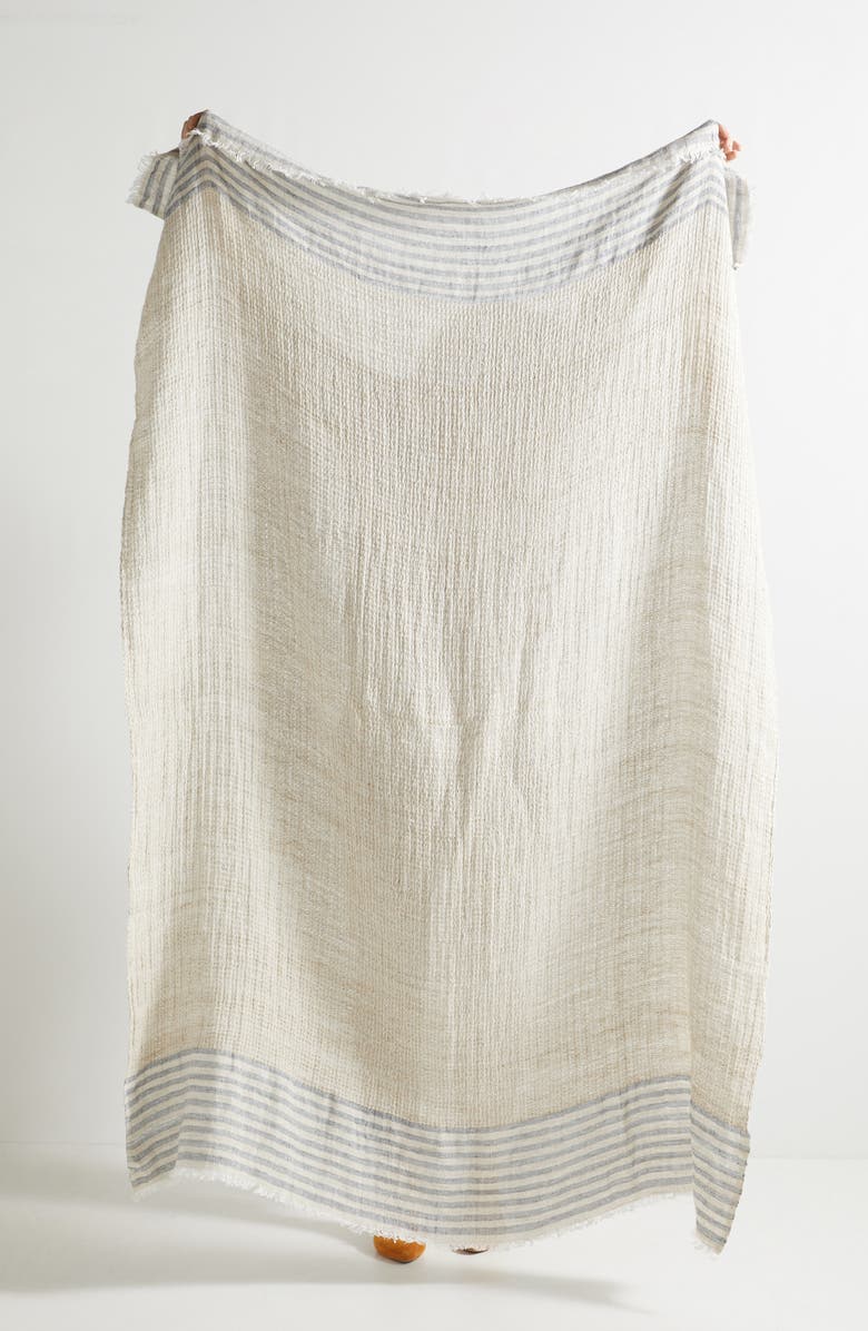 Anthropologie Home Linen Throw Blanket, Main, color, 