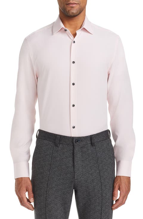 Extra Trim Fit Stretch Cool Temp Dress Shirt & Face Mask