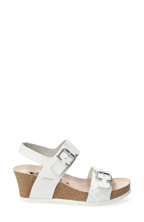 Mephisto Women's Lissandra Wedge Sandals In Silver In White